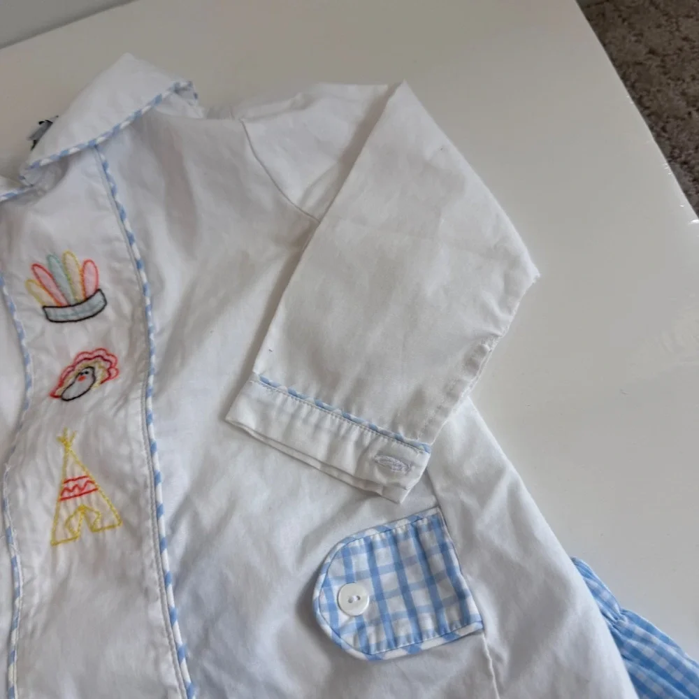Cecil and Lou Thanksgiving Embroidered Long Sleeve Set Size 24 Months